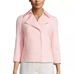 Anne Klein Textured Tweed Cropped Jacket
